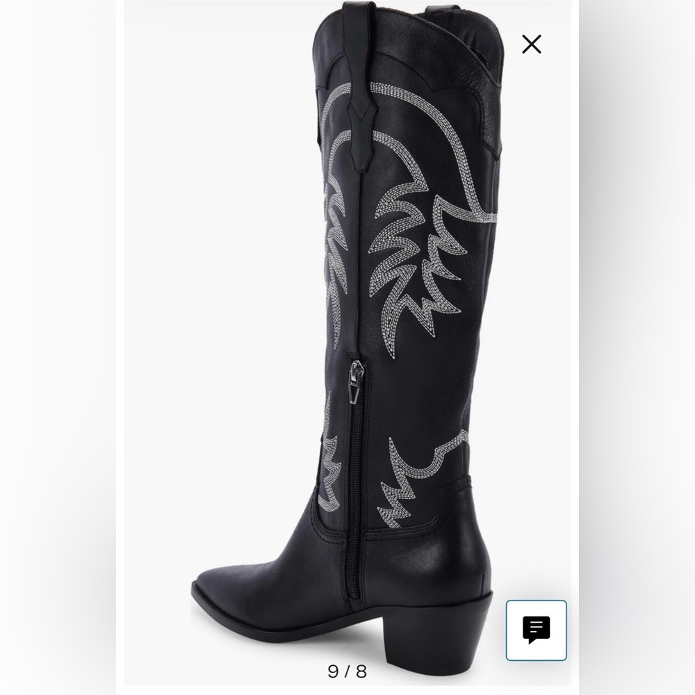 Black Solida Cowboy Boots